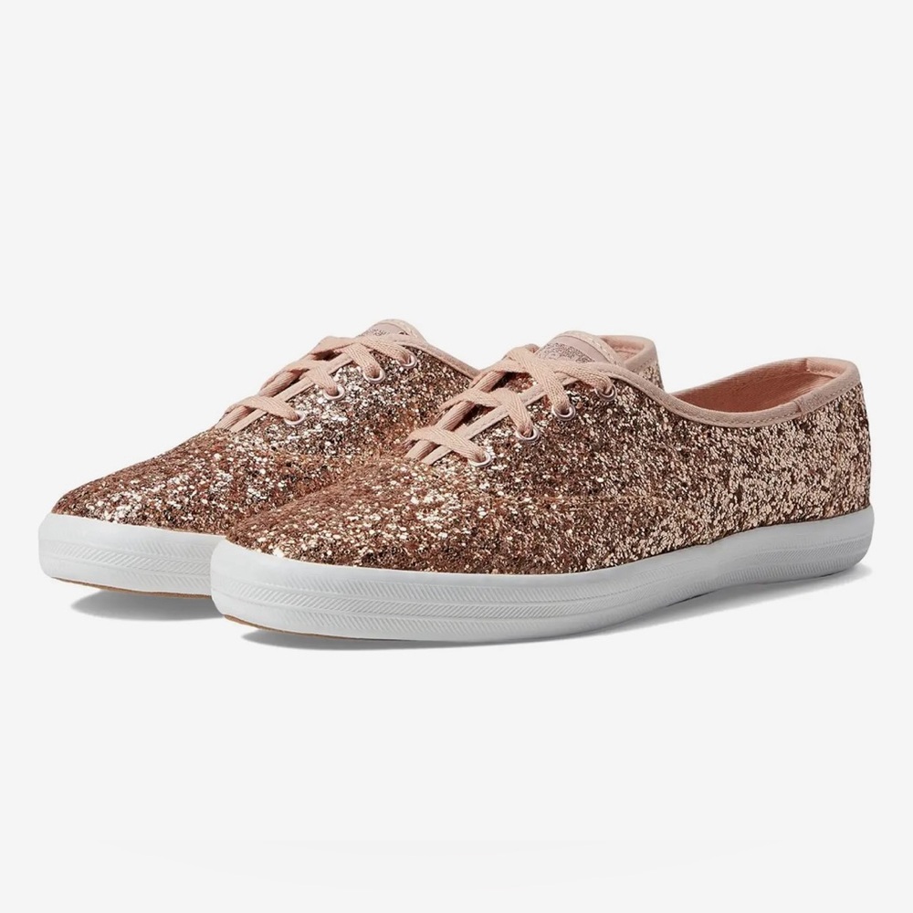 Keds X Kate Spade Champion Glitter Lace Up Size 8Wide